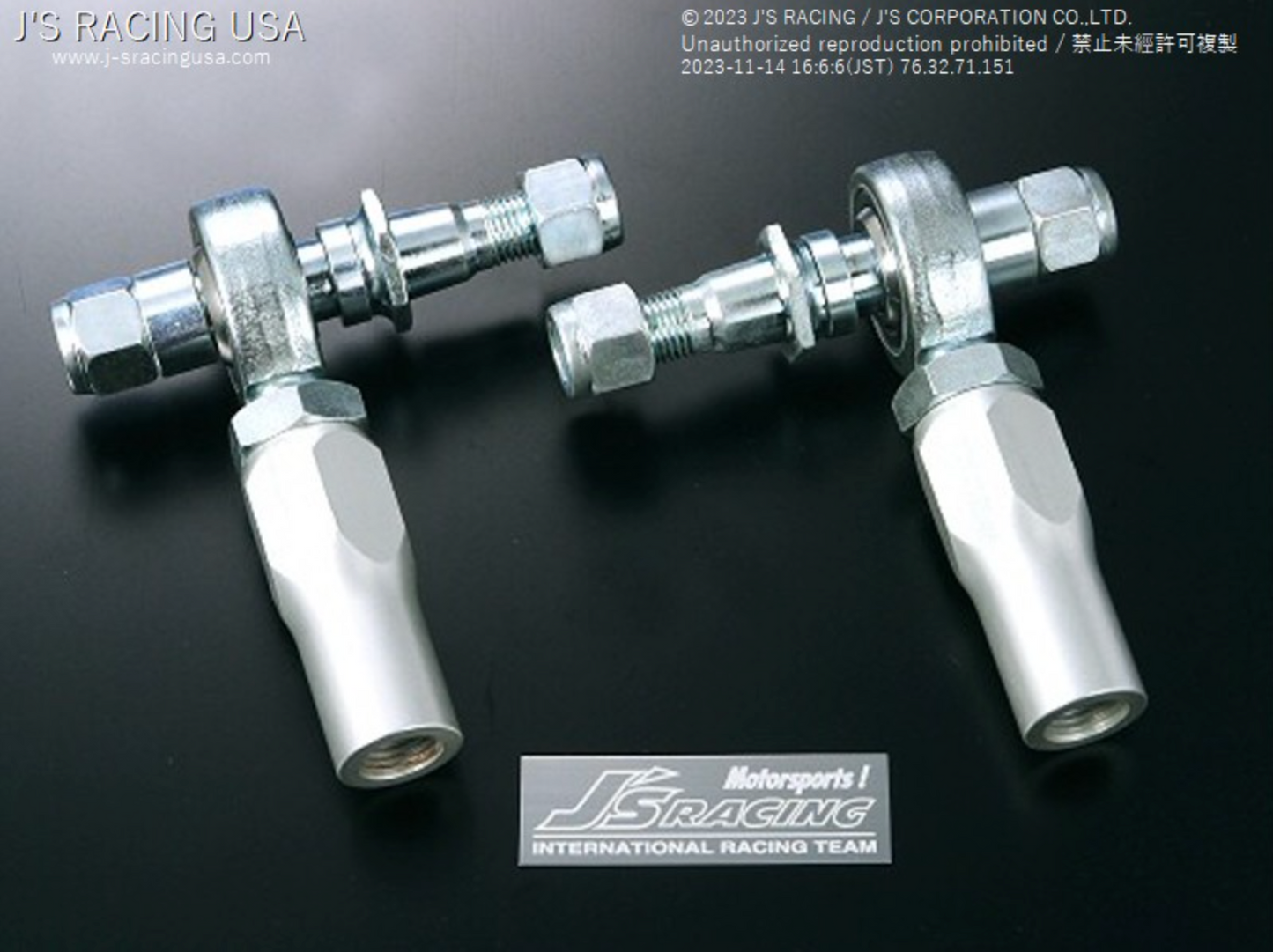 J'S Racing Pillowball front tie rod set - S2000 AP1/AP2